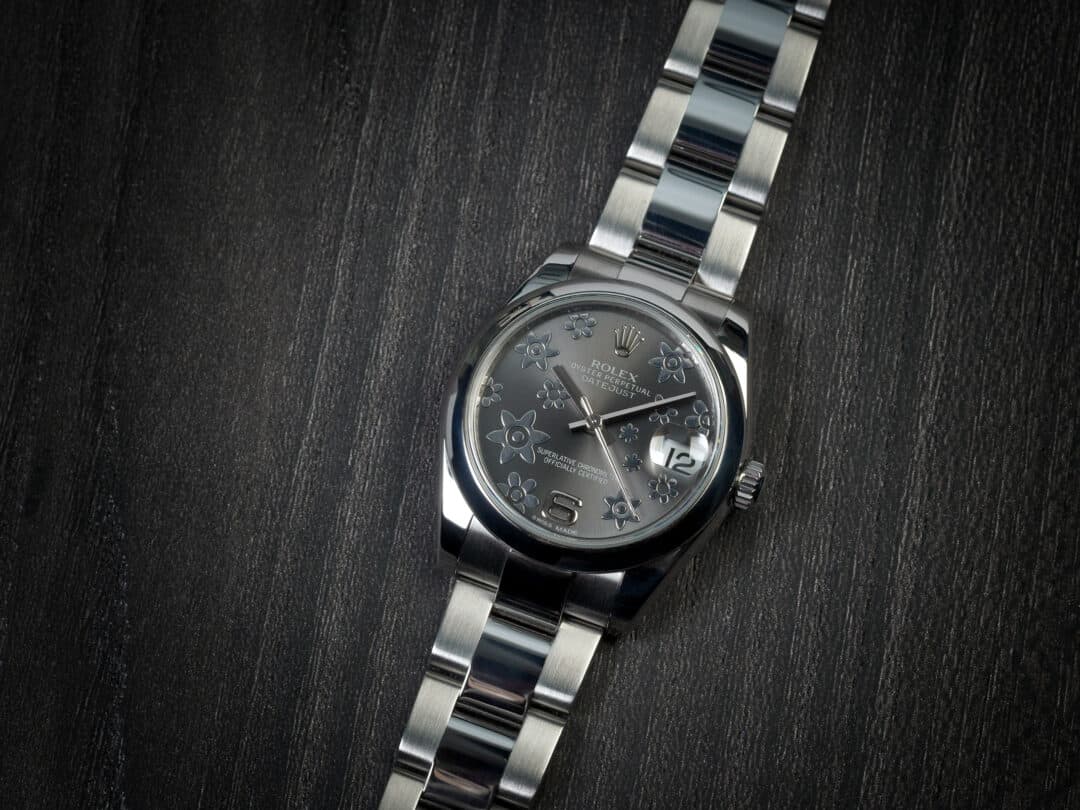 Rolex Date Just 31mm in acciaio “Flower”Ref. 178240